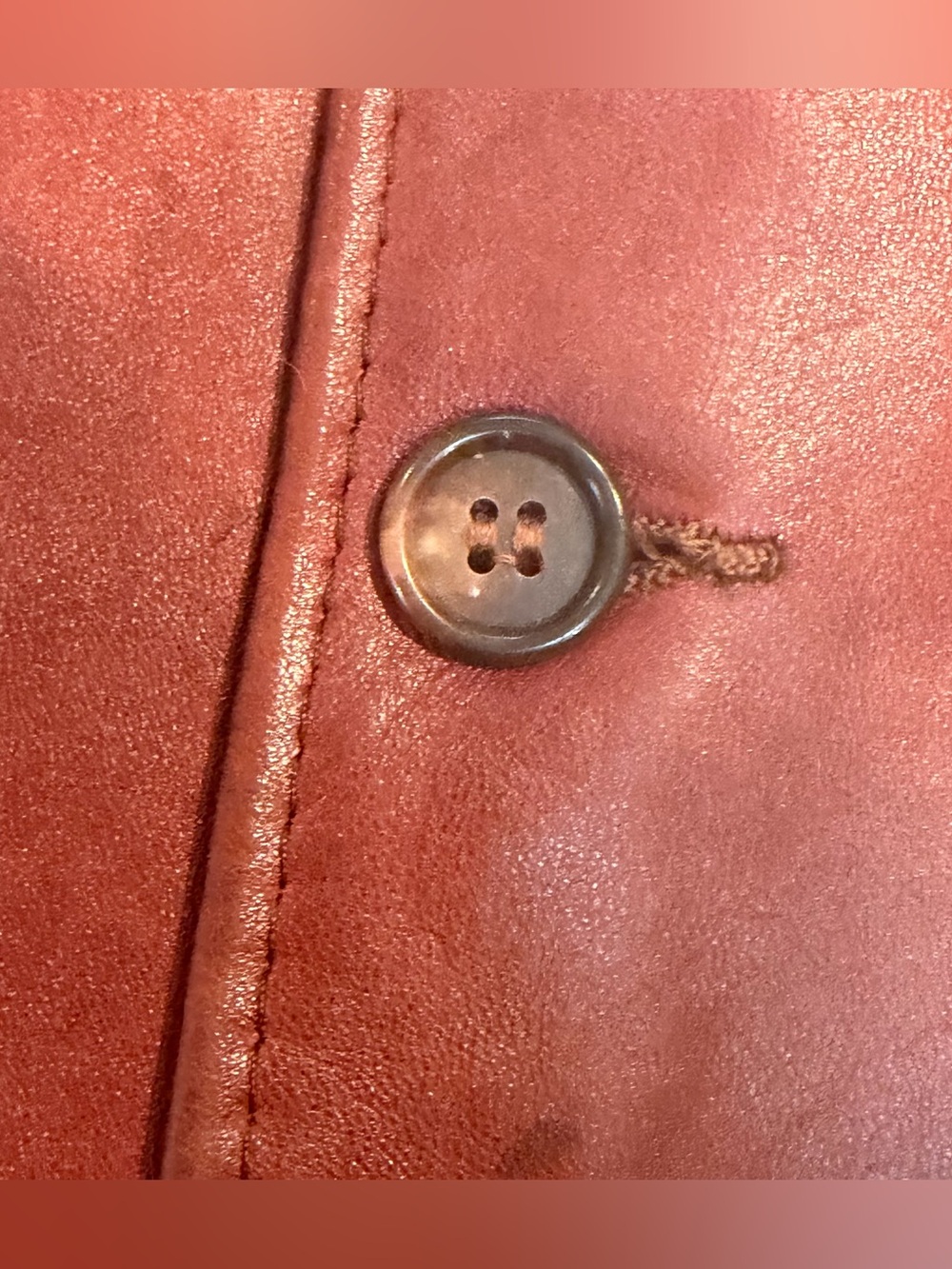 SAMBER 100% LEATHER RUST VEST 70s - Picture 11 of 16